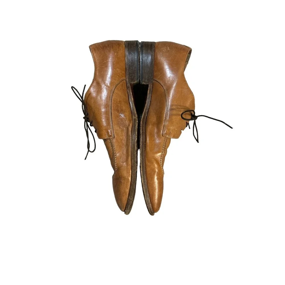 Cole Haan Lace Up Leather Dress Shoes Light Brown Size 13 Business Casual Office